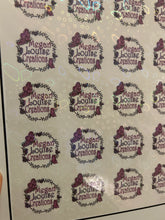 Load image into Gallery viewer, circular Logo stickers with holographic overlay