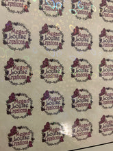 Load image into Gallery viewer, circular Logo stickers with holographic overlay