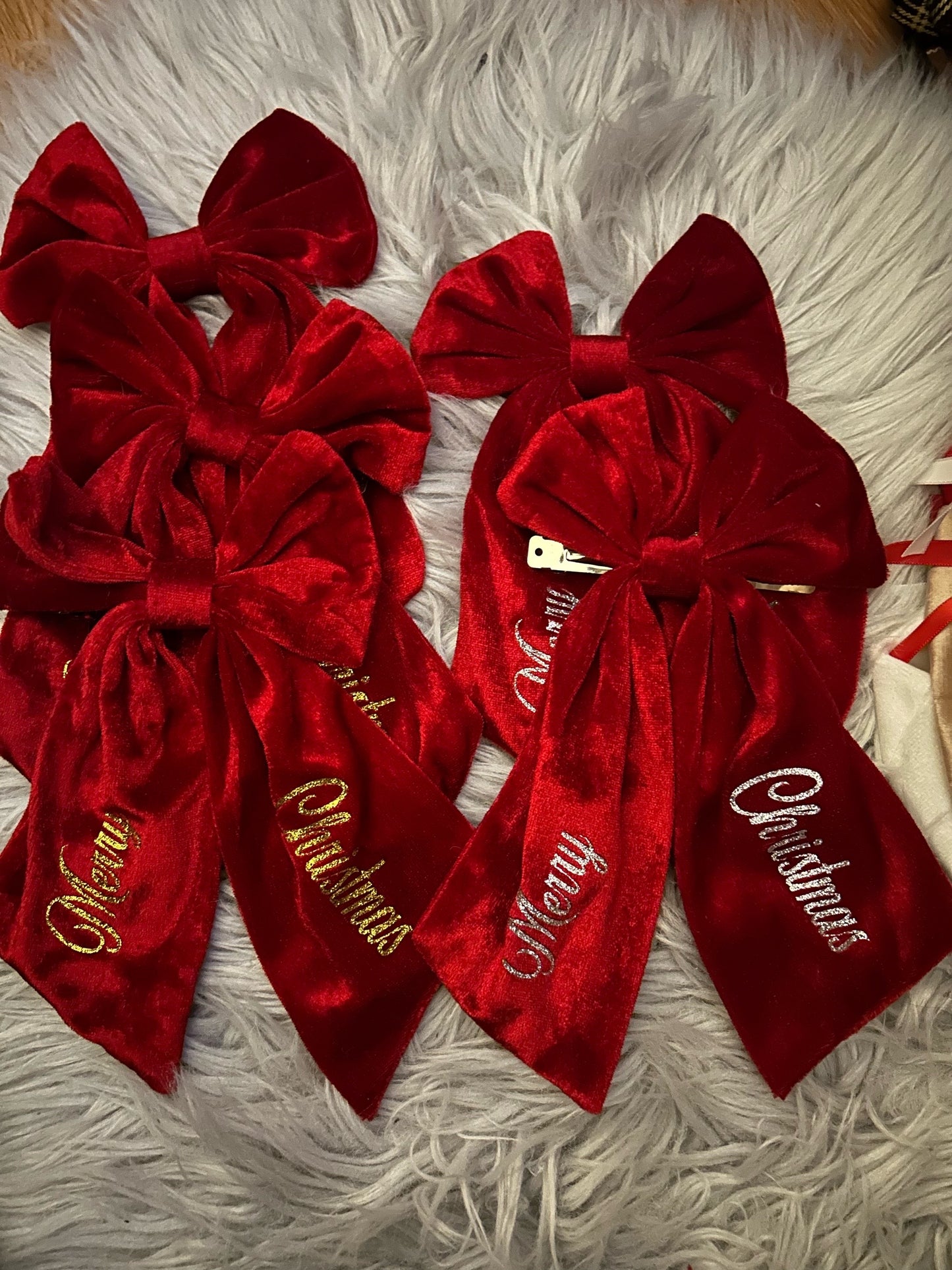 Personalised Christmas Hair Bow