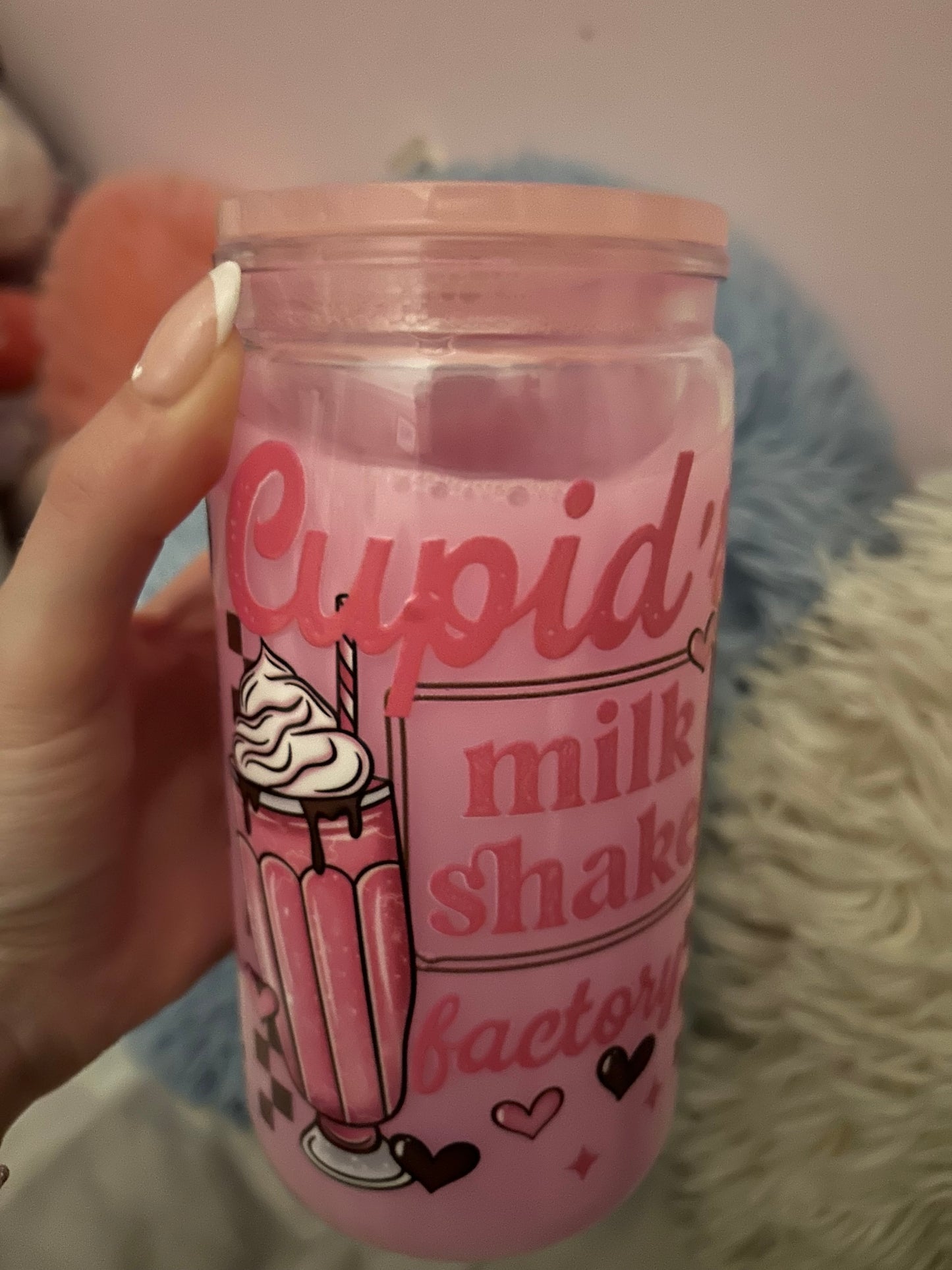 Cupids milk shake factory faux milkshake tumbler
