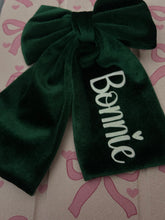 Load image into Gallery viewer, Personalised Velvet hair bow
