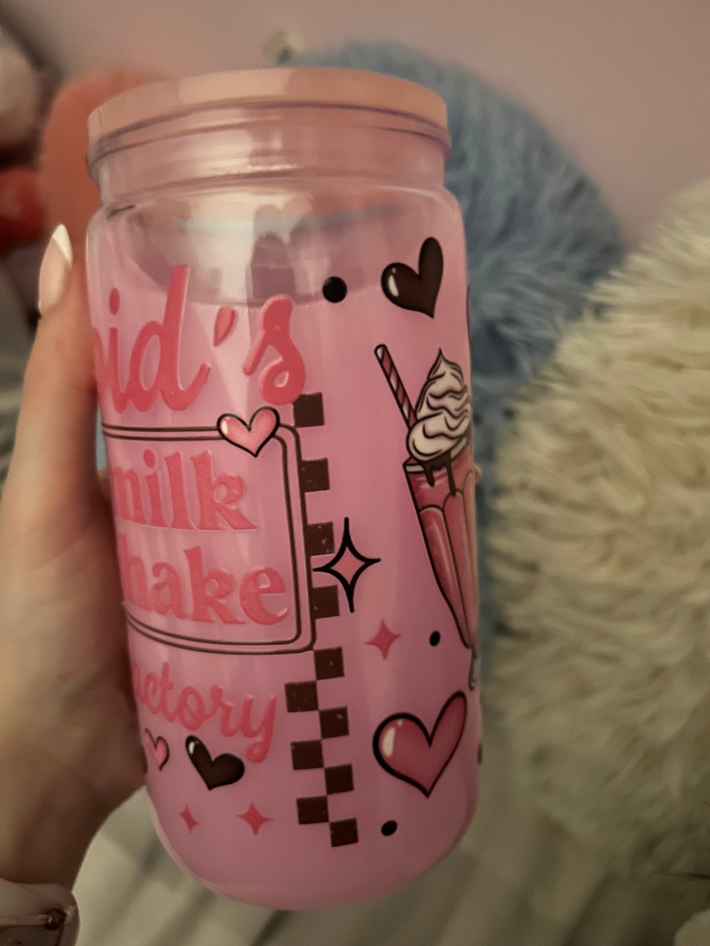 Cupids milk shake factory faux milkshake tumbler