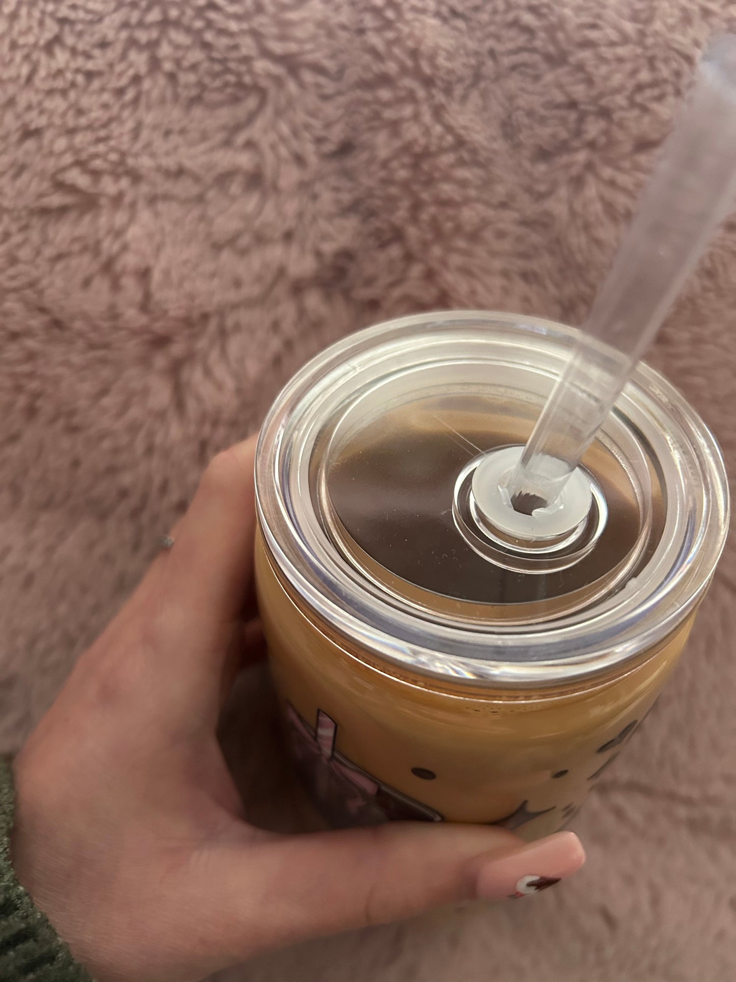 Faux drink effect morning brew bow can tumbler