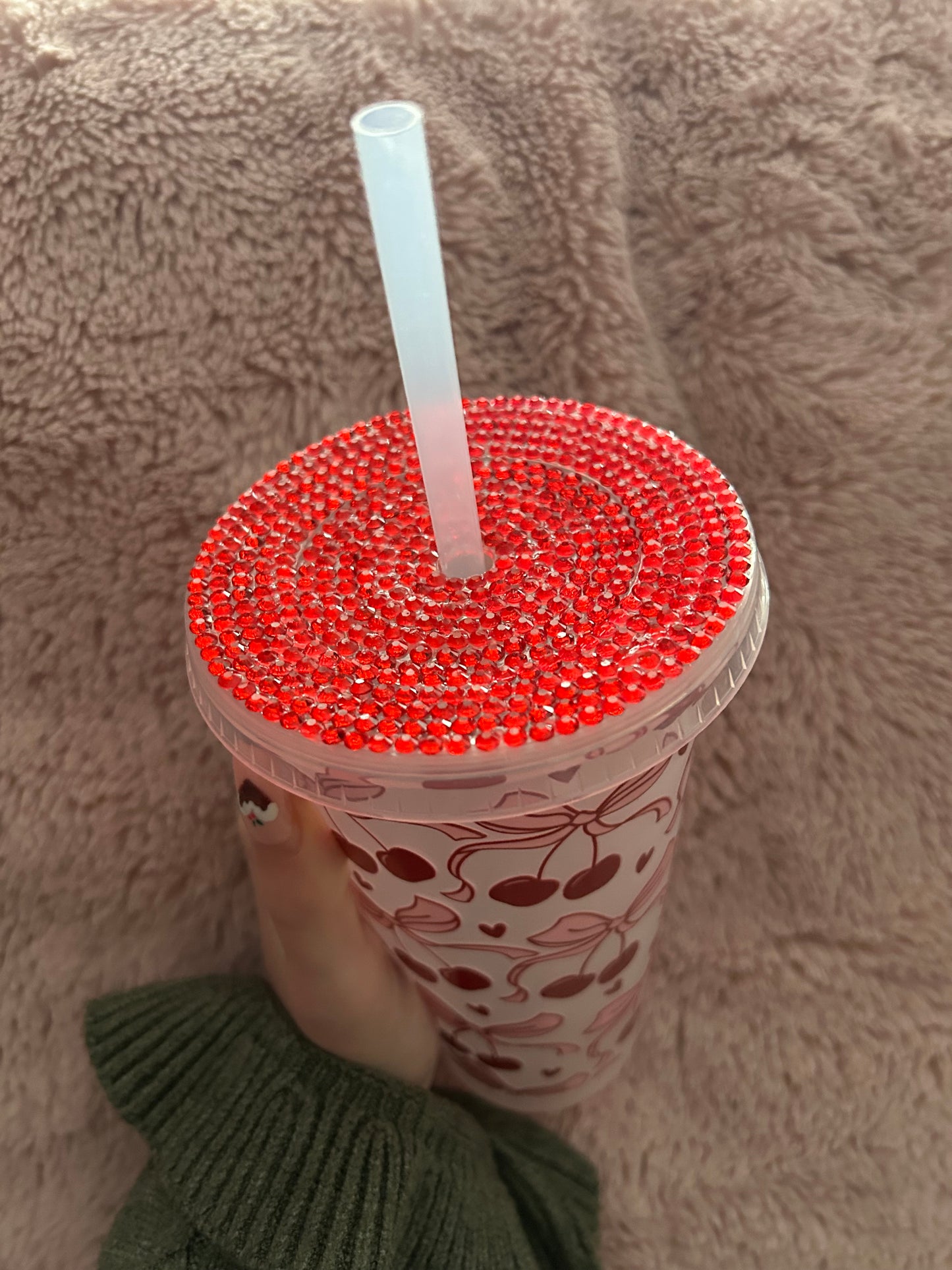 Cherry bow cold cup
