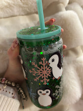 Load image into Gallery viewer, Penguin snowglobe tumbler
