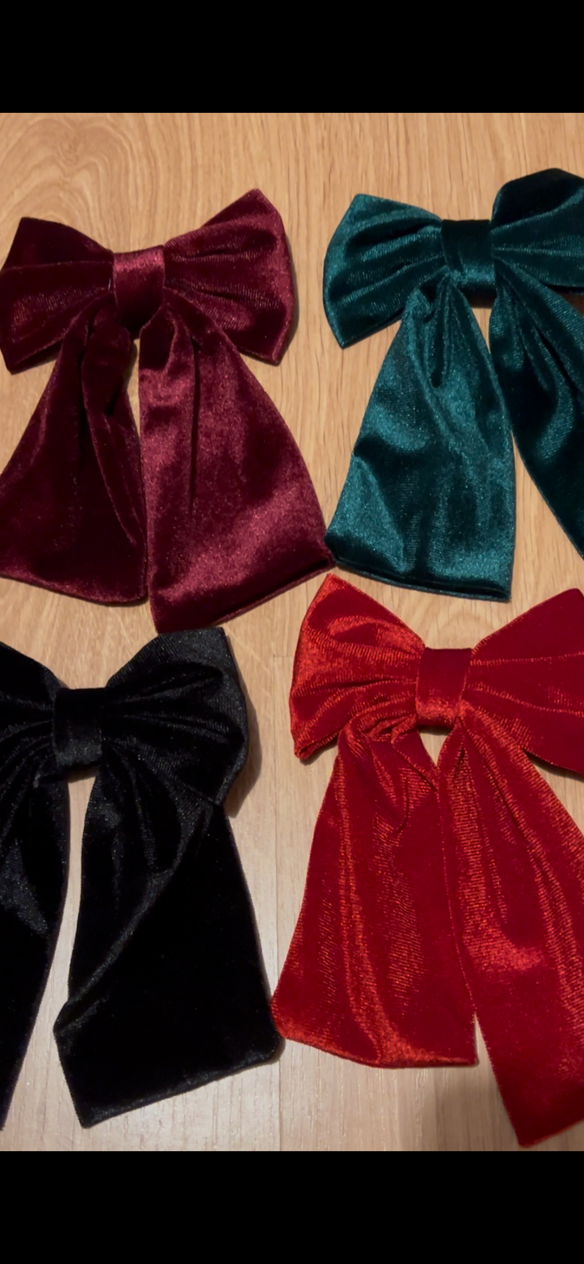 Personalised Velvet hair bow
