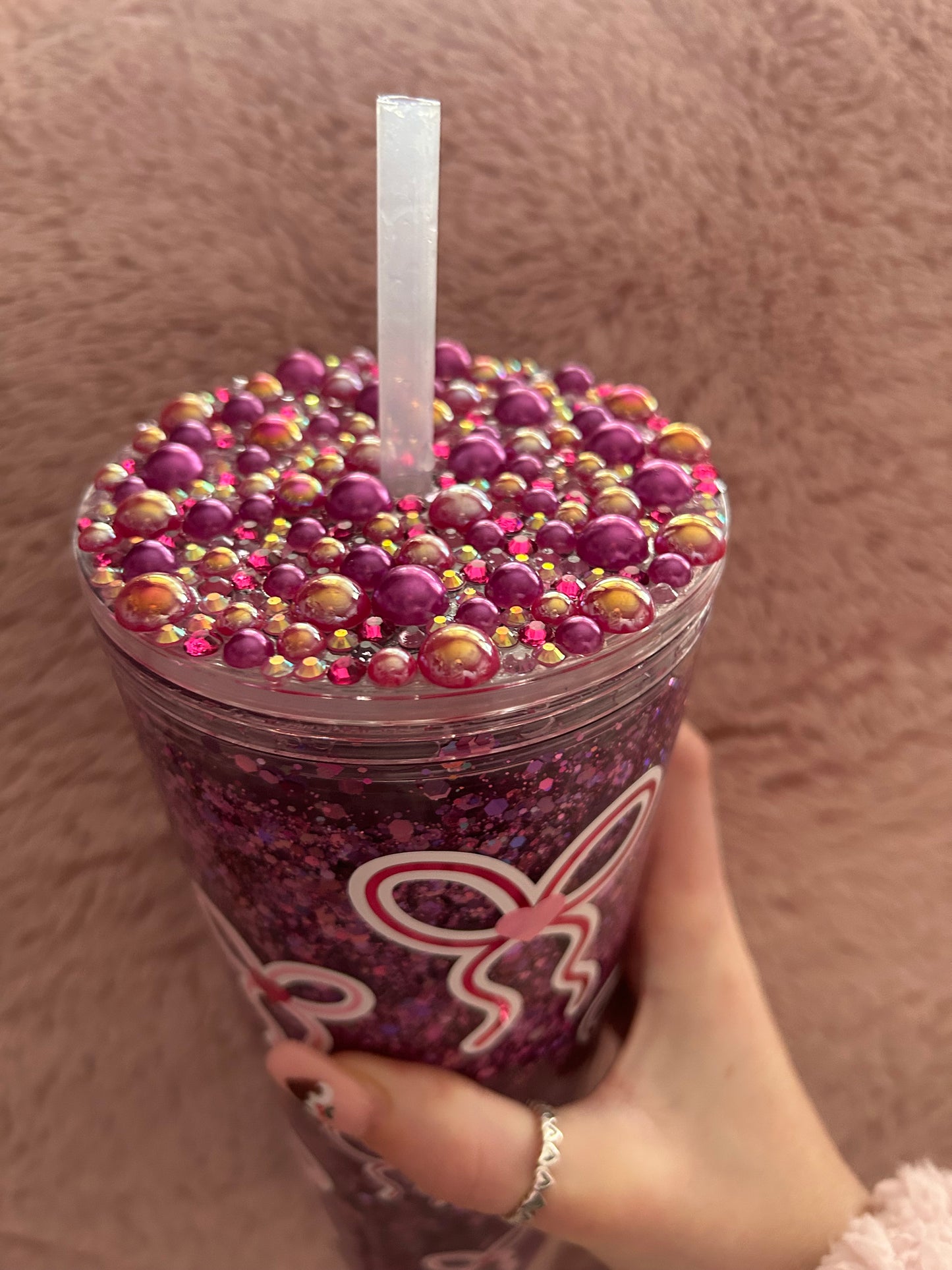 Bow 24oz snowglobe tumbler