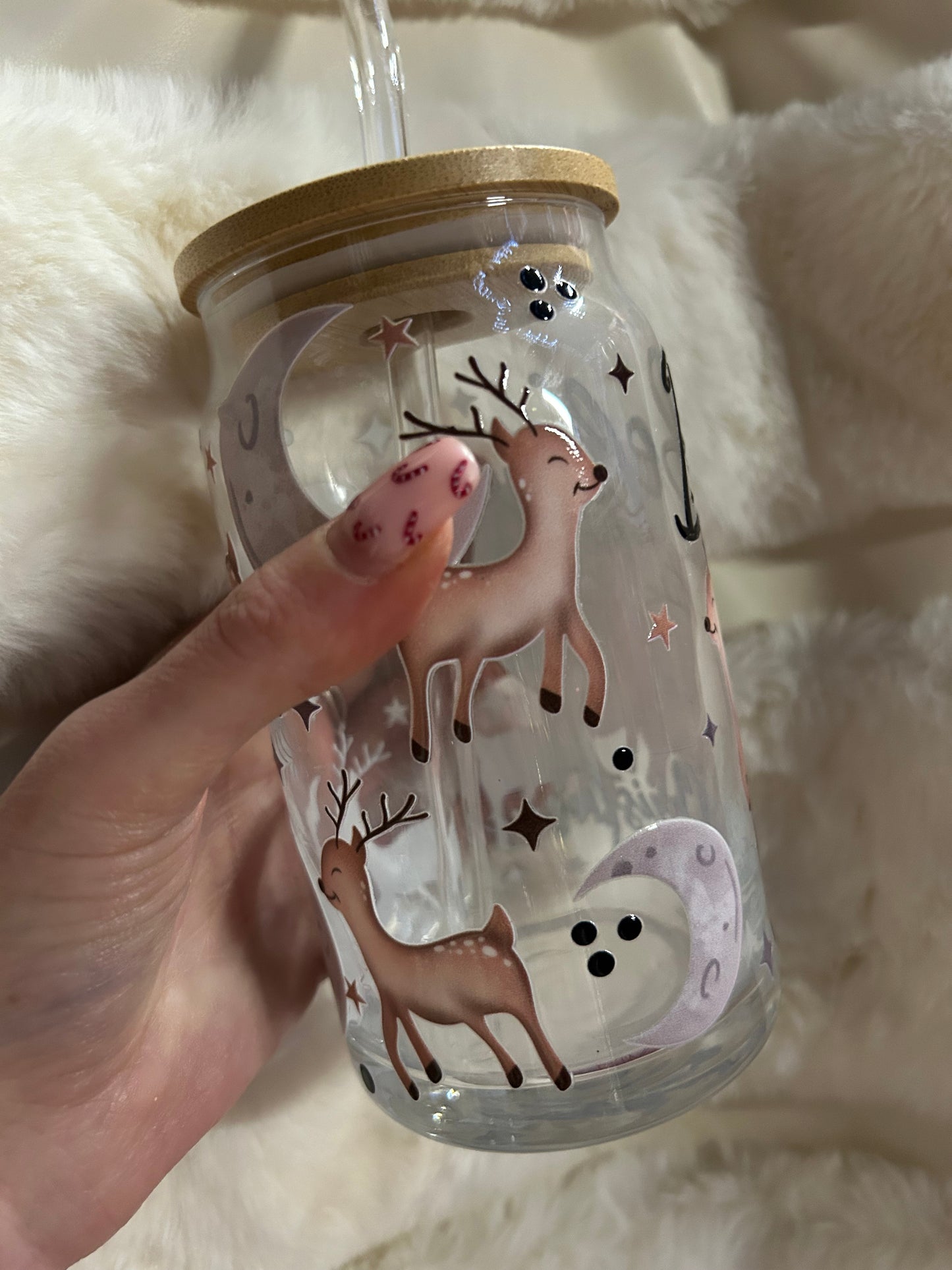 Believe in the magic of christmas glass can