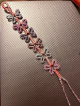 Load image into Gallery viewer, pink ombré and purple butterfly bracelet
