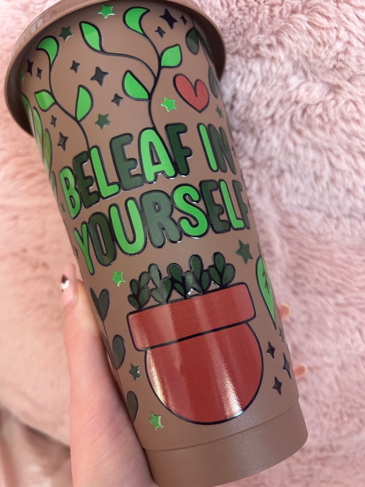 beleaf in yourself cold cup