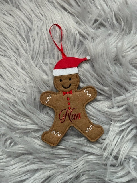 Personalised Gingerbread Man Tree Decoration