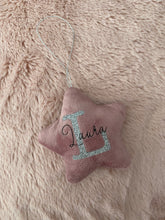 Load image into Gallery viewer, personalised velvet star decoration
