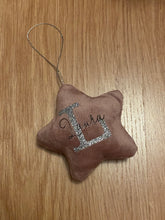 Load image into Gallery viewer, personalised velvet star decoration

