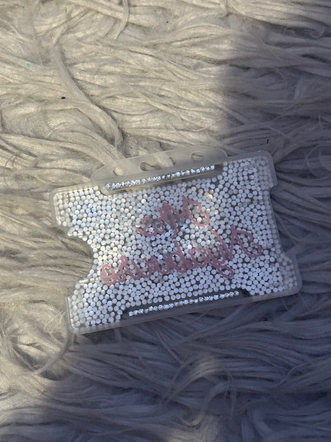 Rhinestone Personalised Card Holder