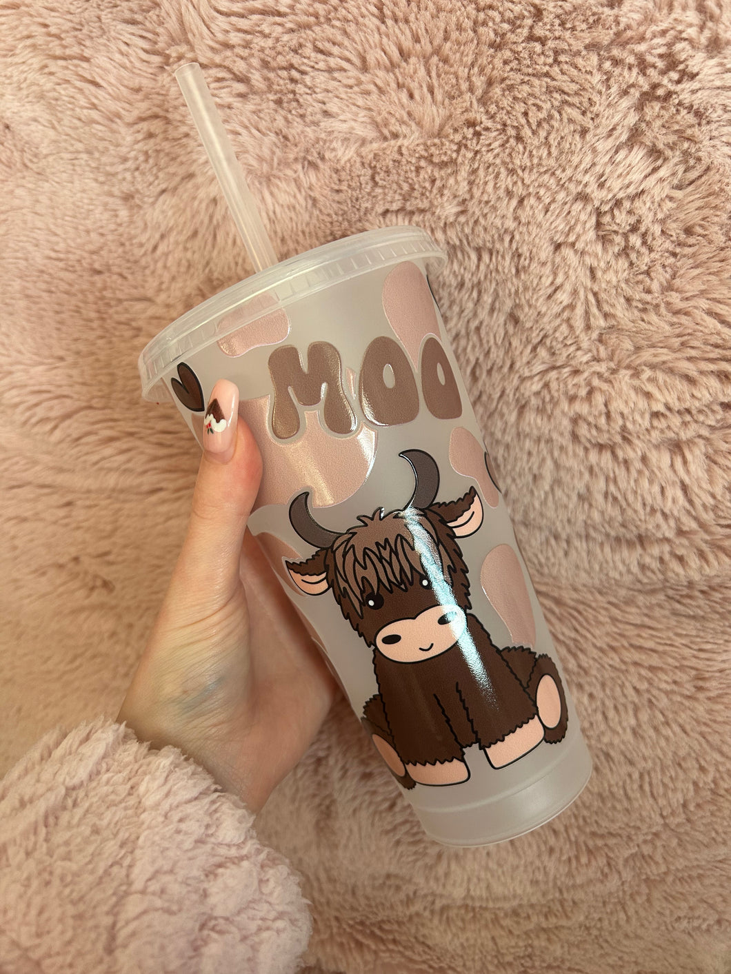 Highland cow Moo cold cup