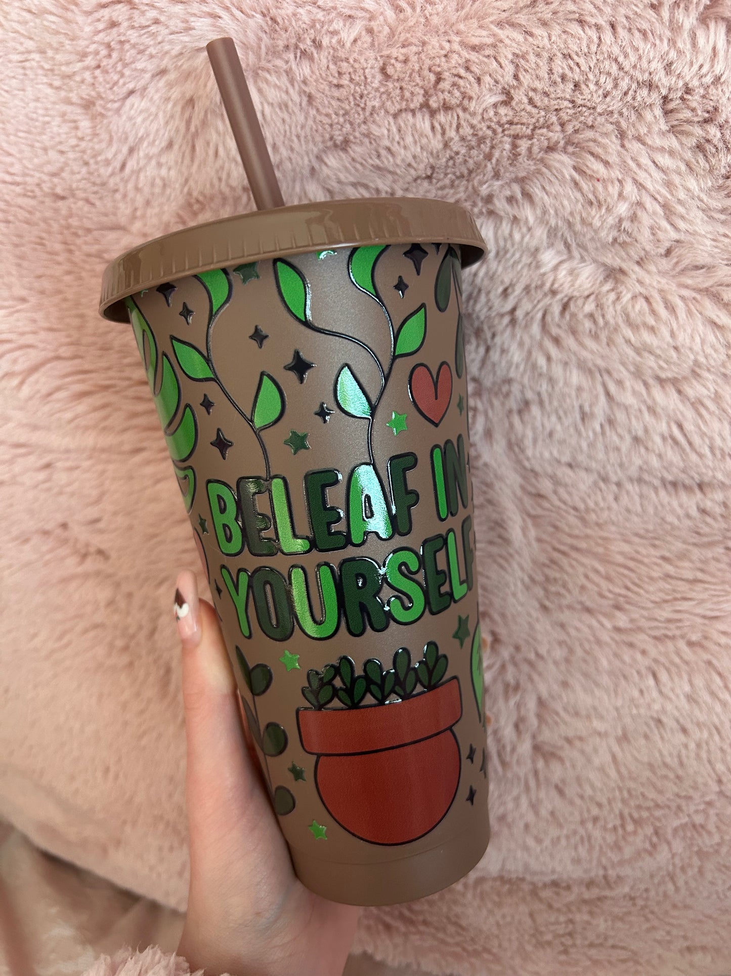 beleaf in yourself cold cup