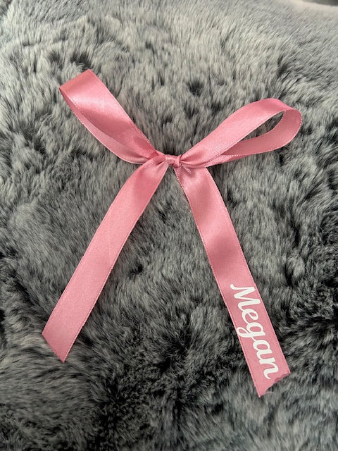 Personalised Bow ribbon ideal for place settings, hair and around champagne glasses