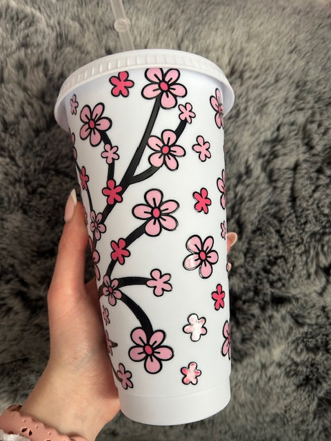 blossom white cold cup