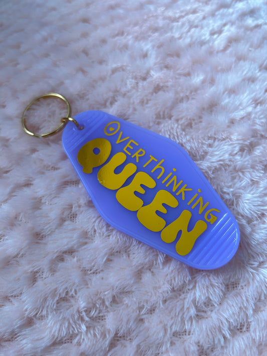Overthinking Queen motel keyring