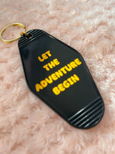 Load image into Gallery viewer, Let the adventure begin motel keyring
