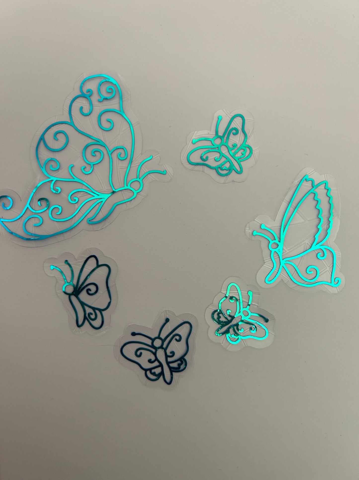 Set of 6 Butterfly sun-catchers