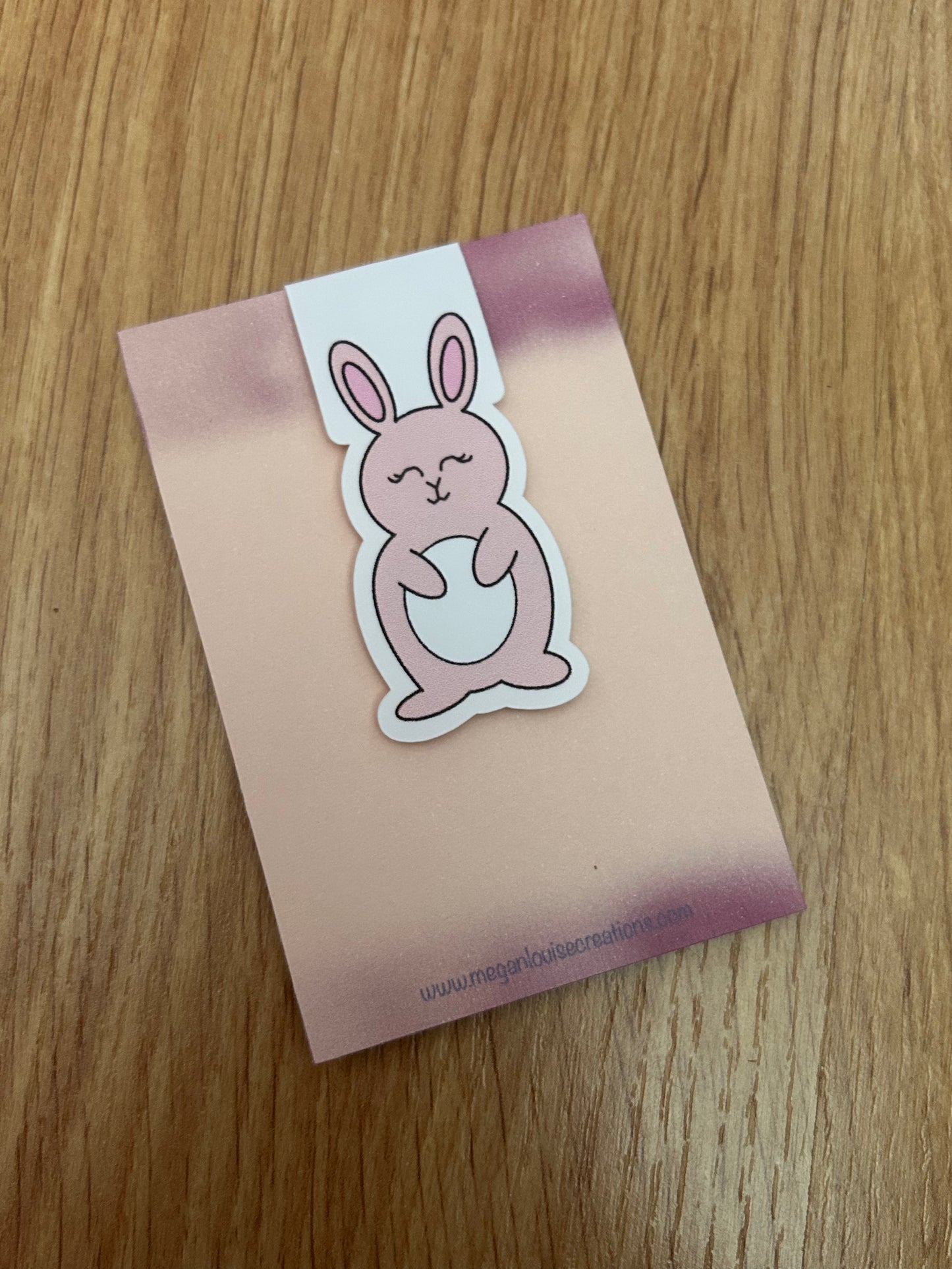 Bunny fold over magnetic bookmark