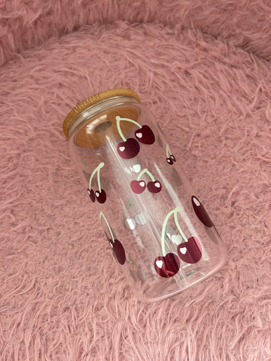 Cherry glass can