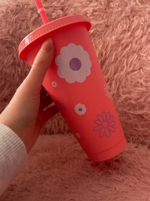 Floral cold cup