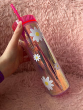 Load image into Gallery viewer, Daisy Iridescent skinny tumbler
