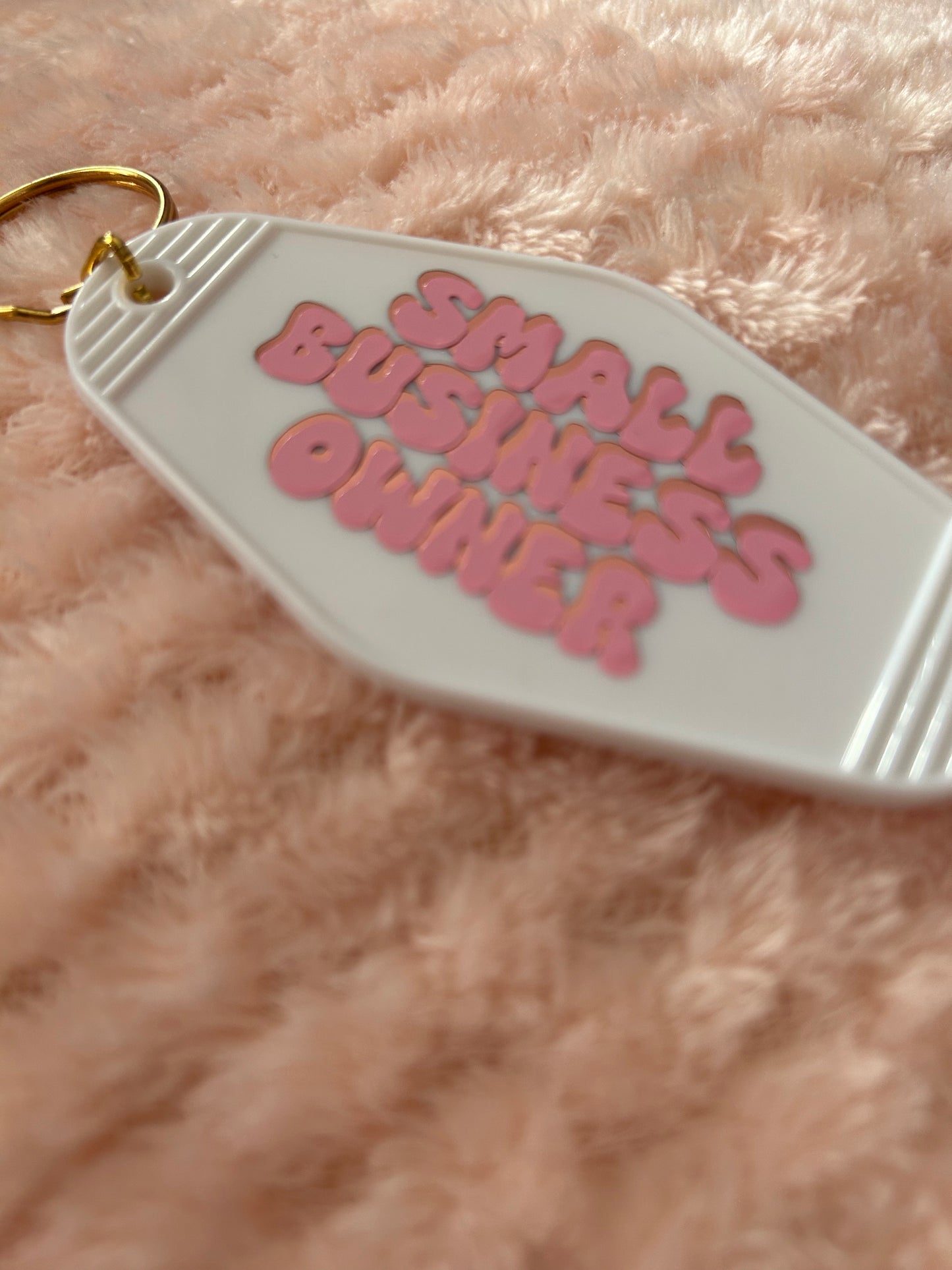 Small business owner motel keyring