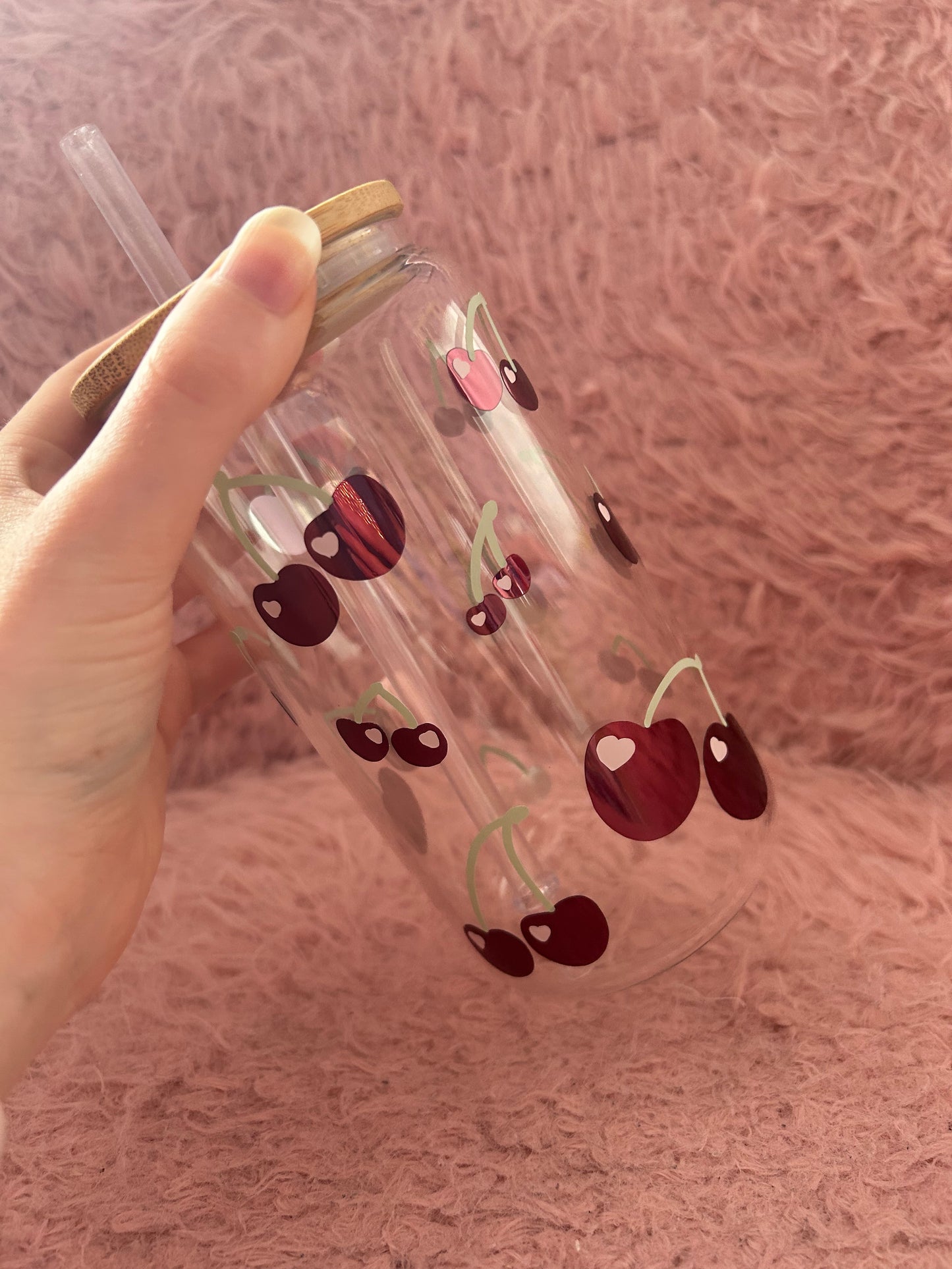 Cherry glass can