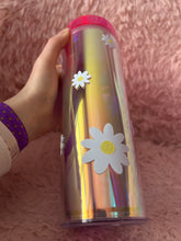 Load image into Gallery viewer, Daisy Iridescent skinny tumbler
