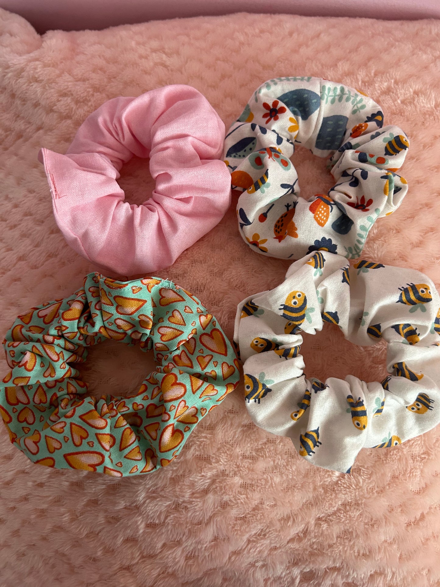 Patterned hair scrunchy