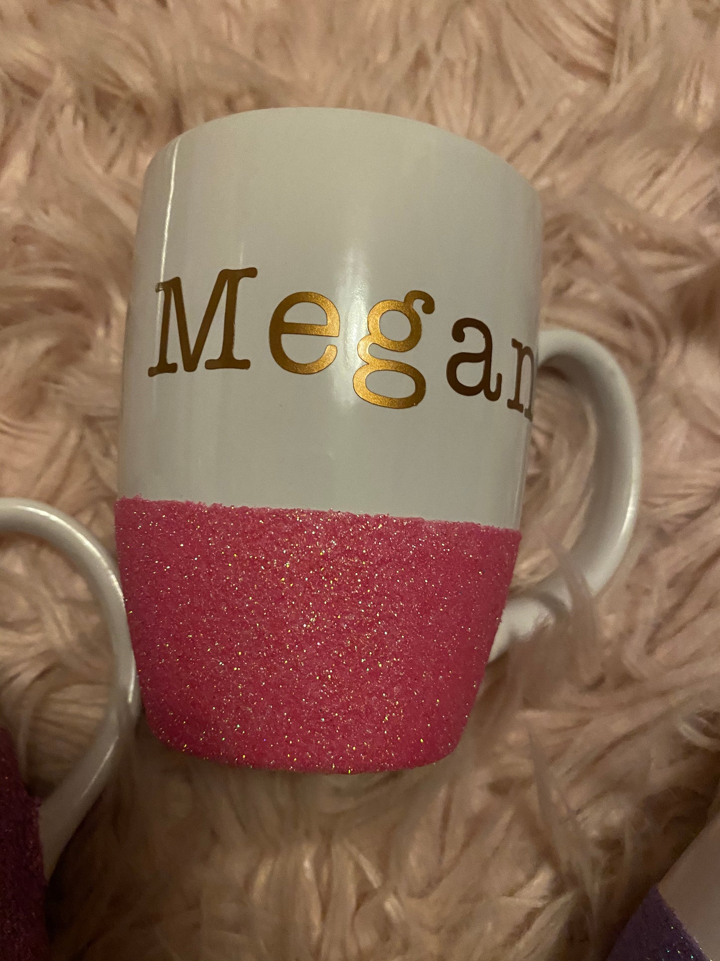 Personalised glitter mug