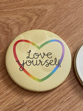 Load image into Gallery viewer, Heart design Love yourself pocket mirror
