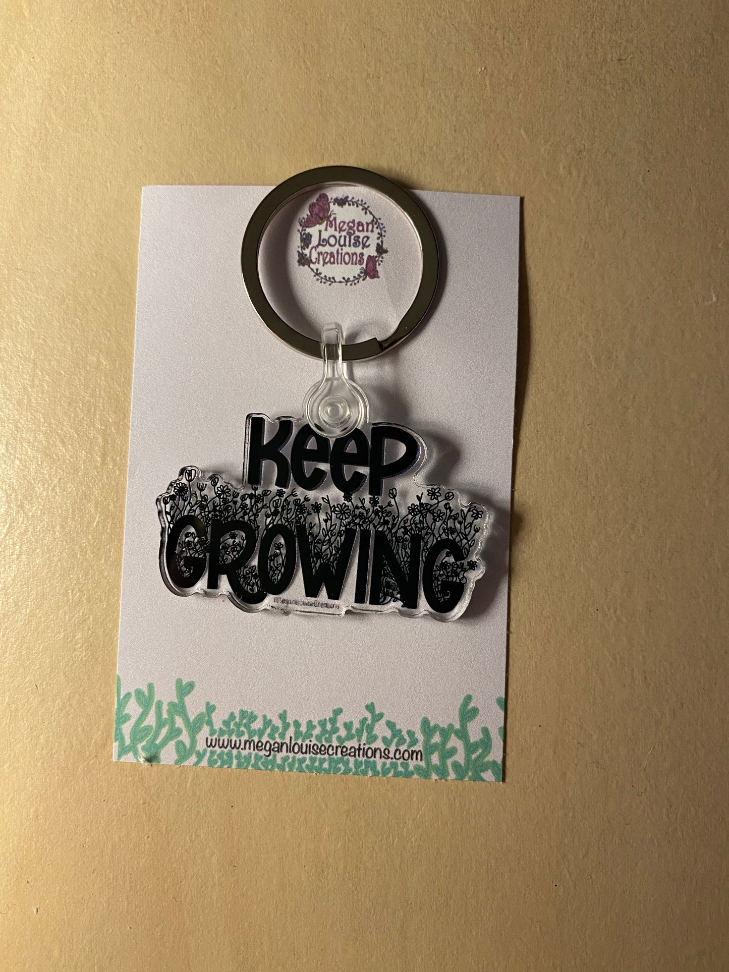 Keep Growing keyring