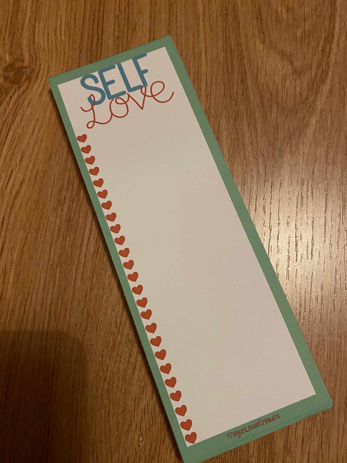 Self love tear off notepad