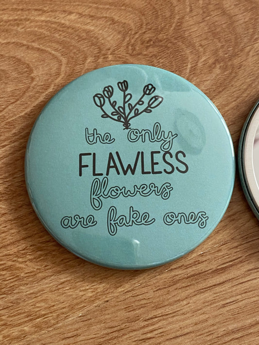 Flawless flower pocket mirror