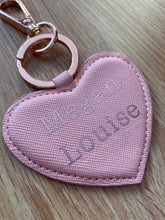 Load image into Gallery viewer, Personalised love heart keyring
