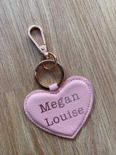 Load image into Gallery viewer, Personalised love heart keyring
