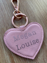 Load image into Gallery viewer, Personalised love heart keyring
