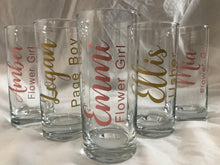 Load image into Gallery viewer, Bridal tumblers, personalised glasses, rose gold tumblers , wedding party gifts
