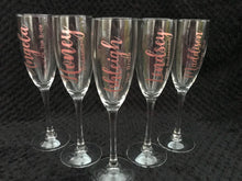 Load image into Gallery viewer, Champagne flute vinyl, vinyl for champagne flutes, wedding flute vinyl, bridal vinyl, Vinyl only
