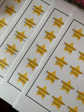 Load image into Gallery viewer, Personalised super star stickers, personalised gold star stickers

