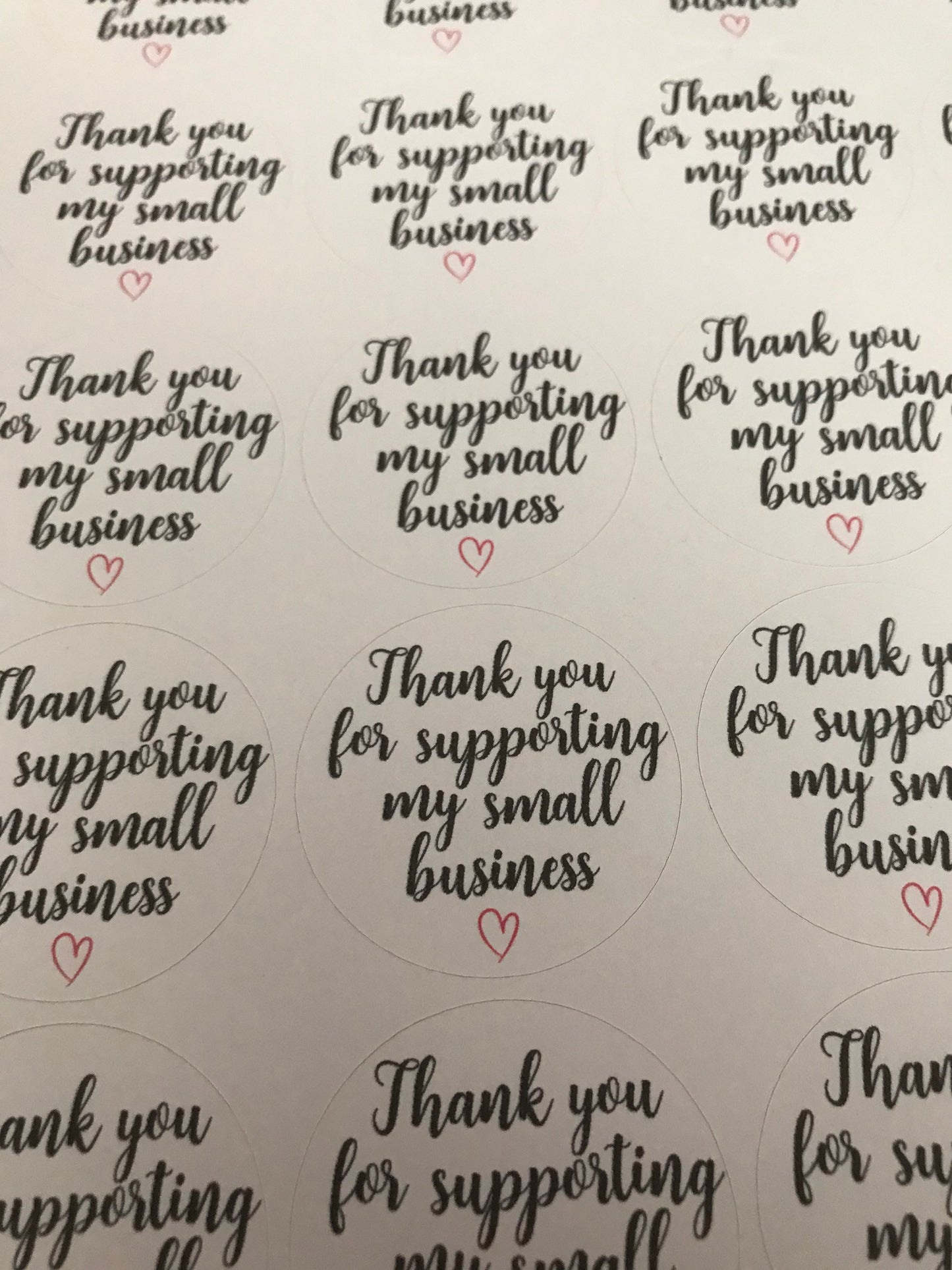 Thank you for supporting my small business stickers