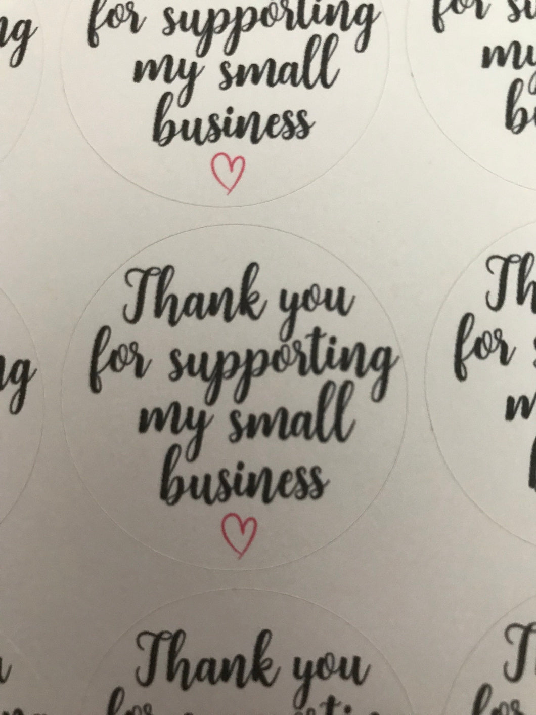 Thank you for supporting my small business stickers