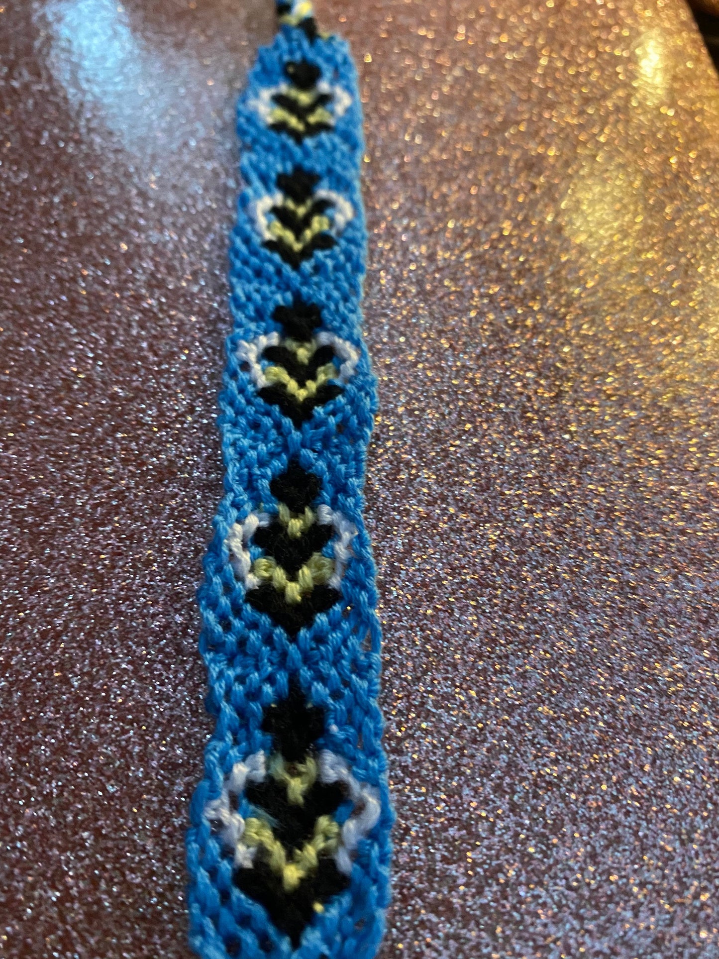 Blue bee friendship bracelet