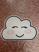 Load image into Gallery viewer, Smiley cloud sticker, planner sticker
