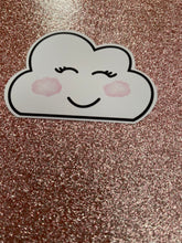 Load image into Gallery viewer, Smiley cloud sticker, planner sticker
