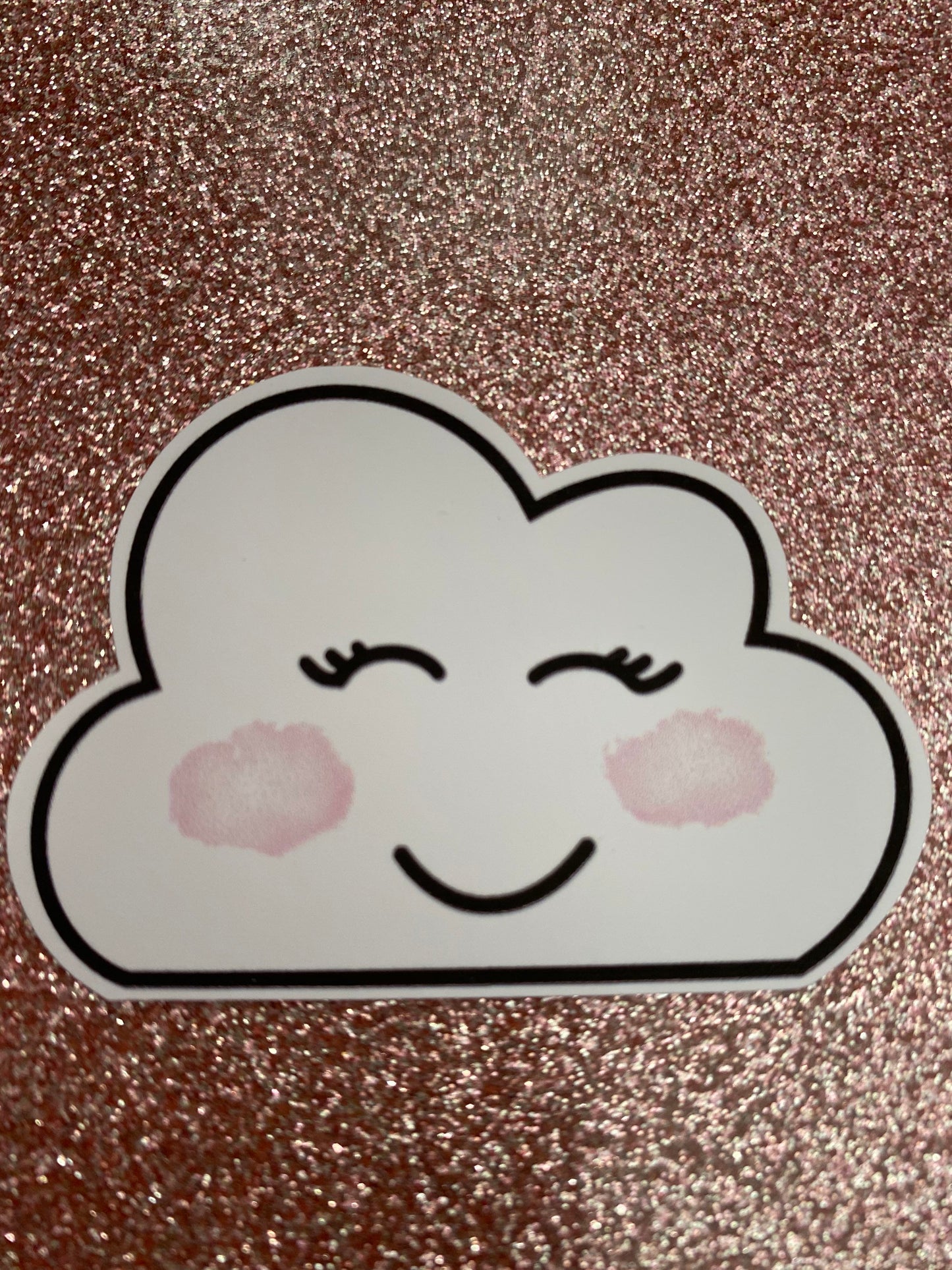 Smiley cloud sticker, planner sticker